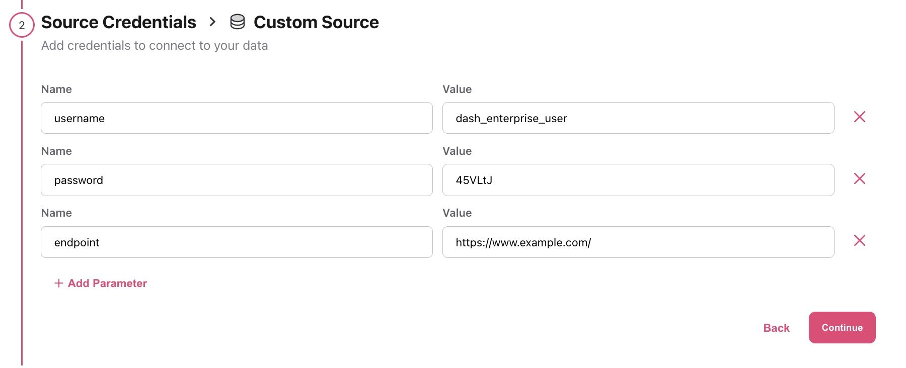 Example of custom source