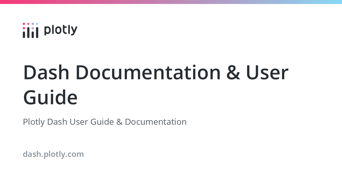 Plotly Dash Documentation — Access official documentation and user guides for Plotly Dash. Learn how to build,…